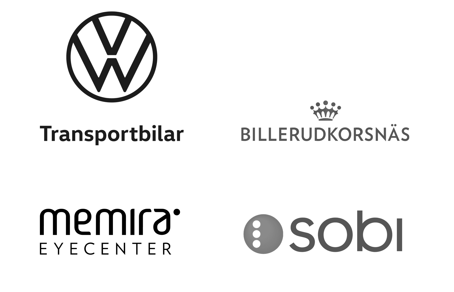 Volkswagen Transportbilar, BillerudKorsnäs, Memira Eyecenter, Swedish Orphan Biovitrum AB